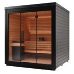 'Mira' Black Outdoor Sauna