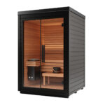 'Mira' Black Outdoor Sauna