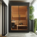 'Mira' Black Outdoor Sauna