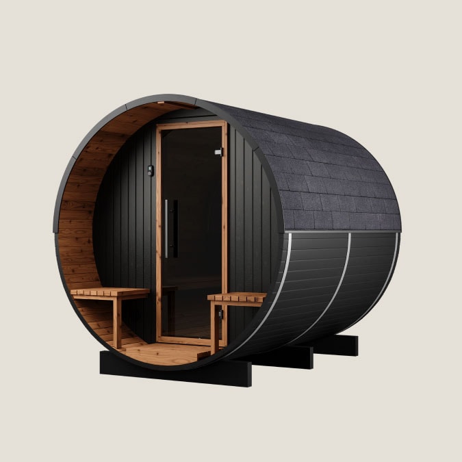 Thermo Barrel Sauna - Black