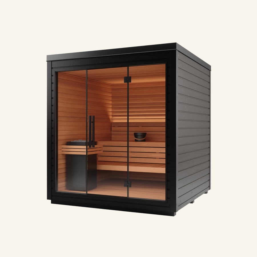 Mira Outdoor Sauna - Black Large